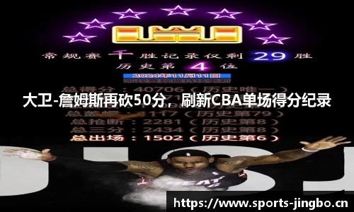 大卫-詹姆斯再砍50分，刷新CBA单场得分纪录